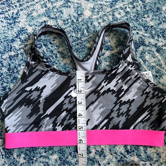 Nike Dri-Fit | Black, Grey and Pink Printed Sports Bra - Picture 12 of 12
